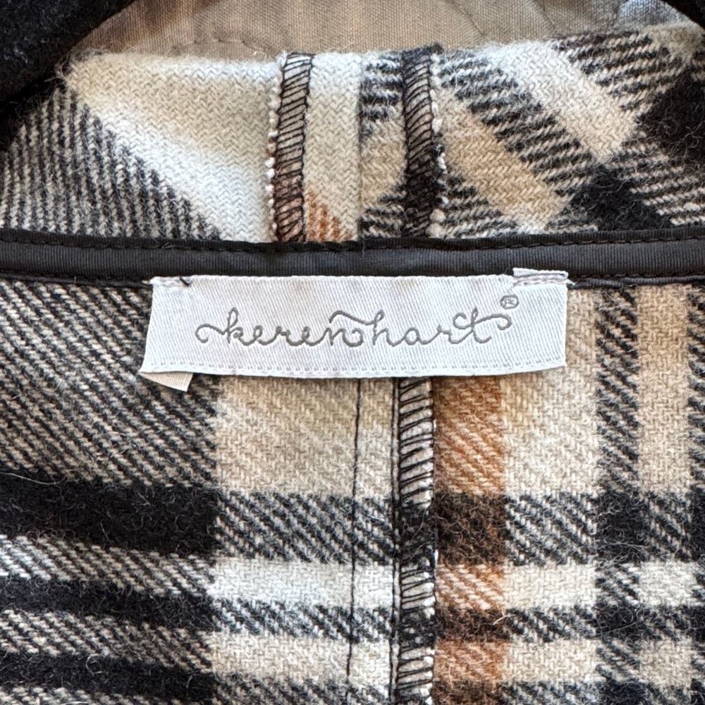 Keren Hart Plaid Belted Coatigan size XL - Picture 8 of 13